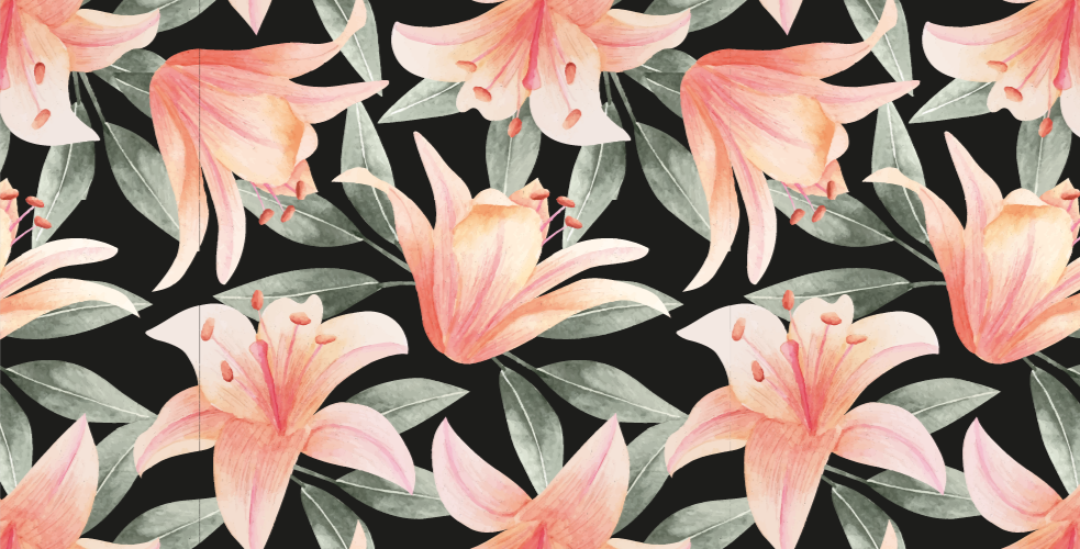 Floral Breeze Imagery floral vinyl rug - TenStickers