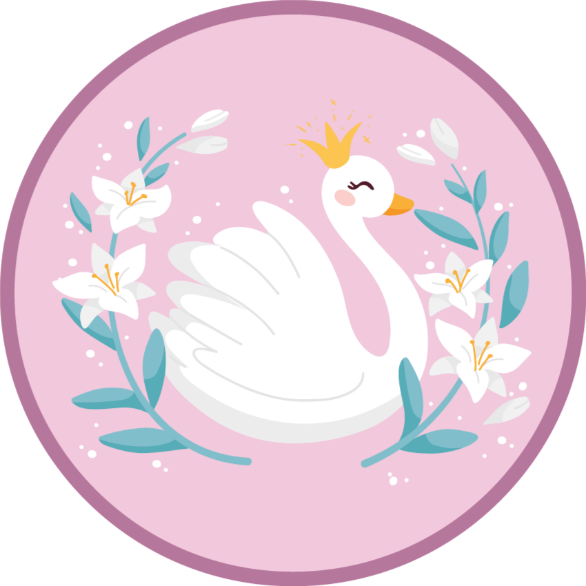 Swan Lake Imagery nursery vinyl rug - TenStickers