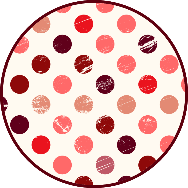 Circular Polka Dots textured vinyl rug - TenStickers