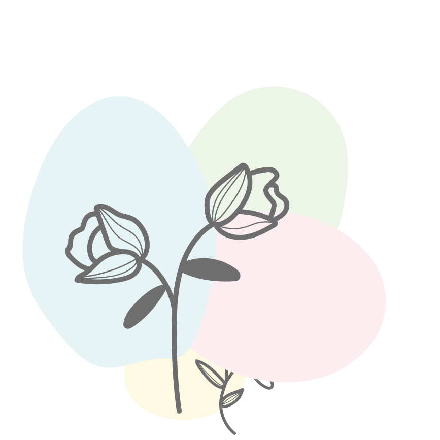 Floral Heart Rug floral vinyl rug - TenStickers