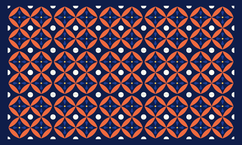 Geometric Patterned Display geometric vinyl rug - TenStickers