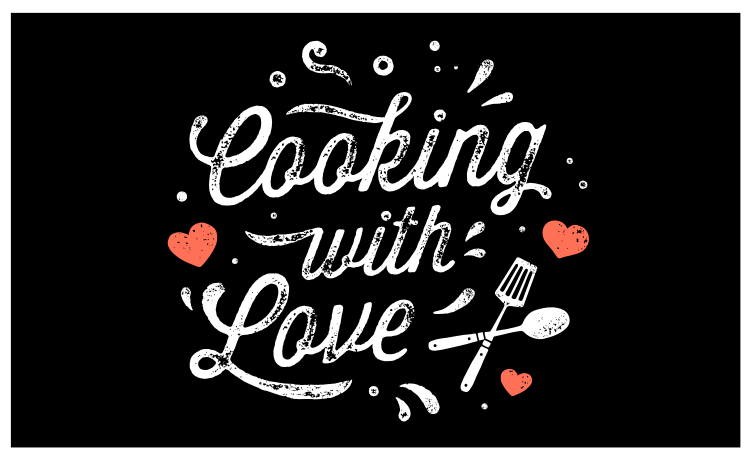 Cooking Love Affair custom rug - TenStickers