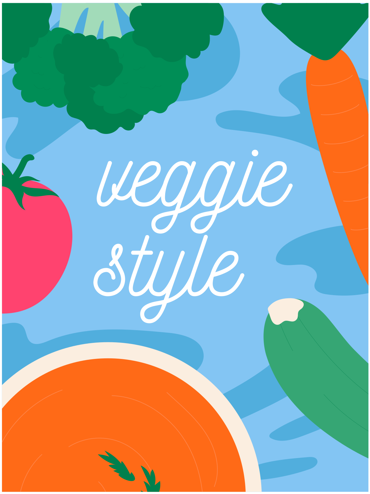 Veggie Style kitchen vinyl rug - TenStickers