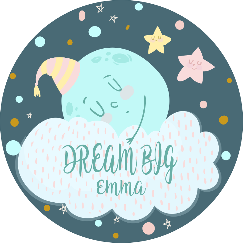 Dreamy Moonlight custom vinyl rug - TenStickers