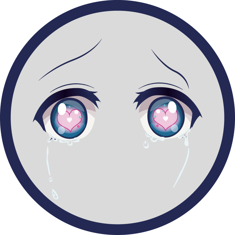 Crying Anime Face kids vinyl rug - TenStickers