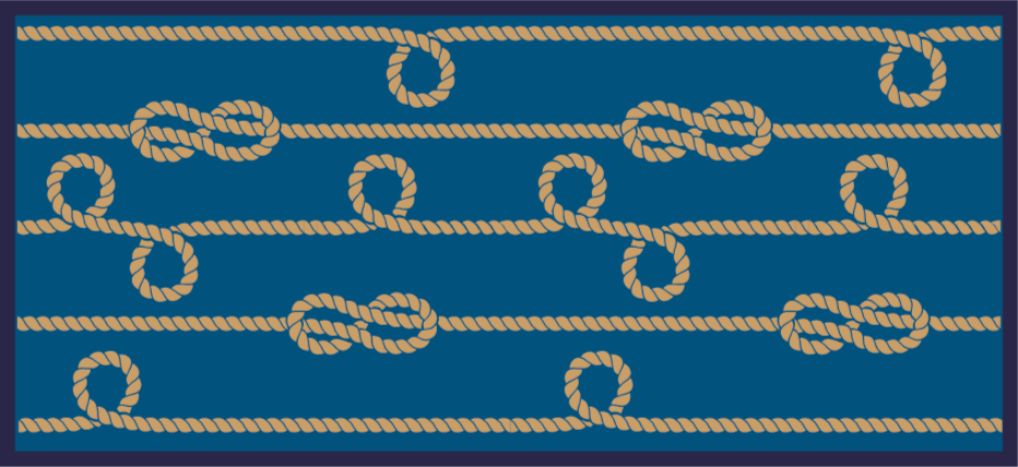 Nautical Knots Pattern textured vinyl rug - TenStickers