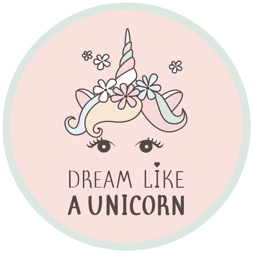 Unicorn Dreamlike Expression nursery vinyl rug - TenStickers