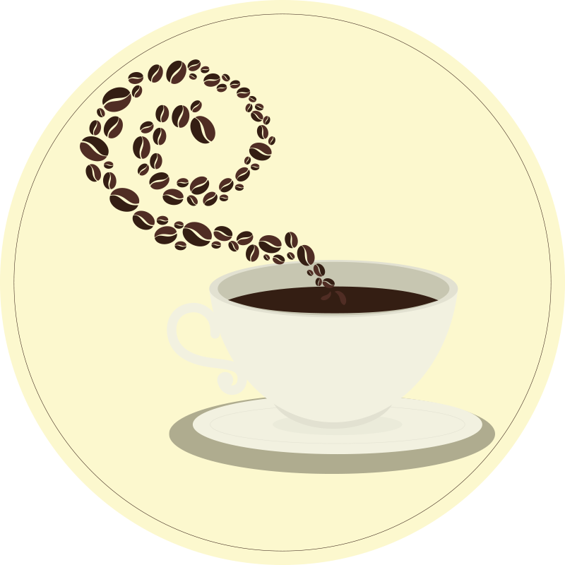 Coffee Aroma Imagery kitchen vinyl rug - TenStickers