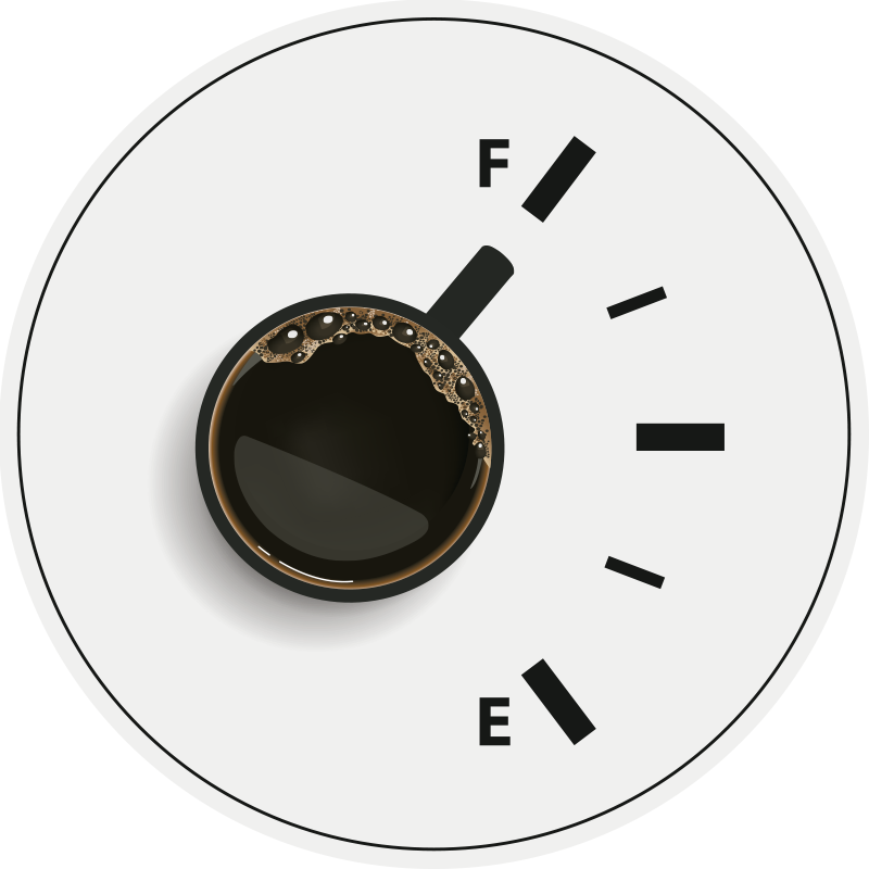 Coffee Time Indicator mosaic vinyl rug - TenStickers
