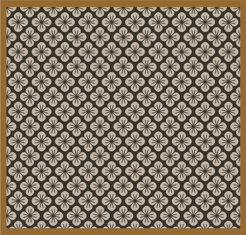 Floral Geometric Pattern geometric vinyl rug - TenStickers