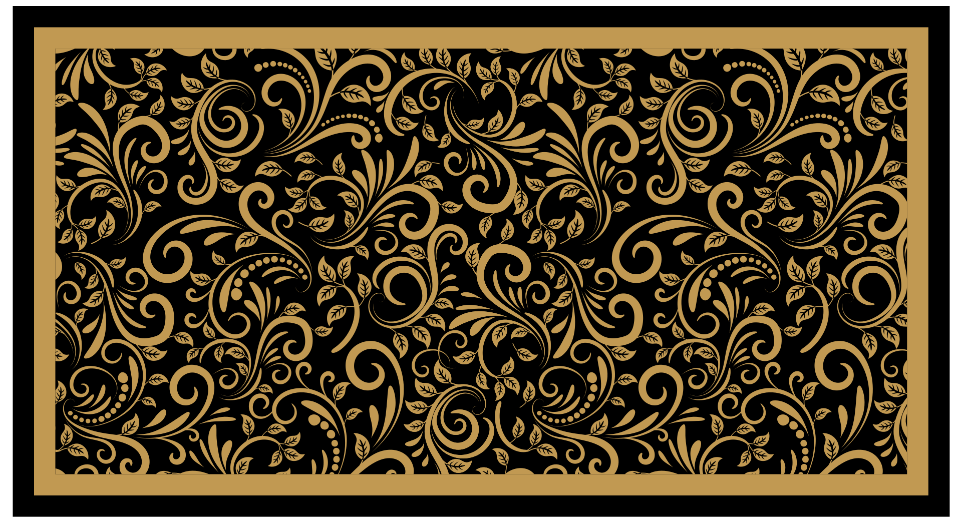 Ornate Swirl Patterns vintage vinyl rug - TenStickers