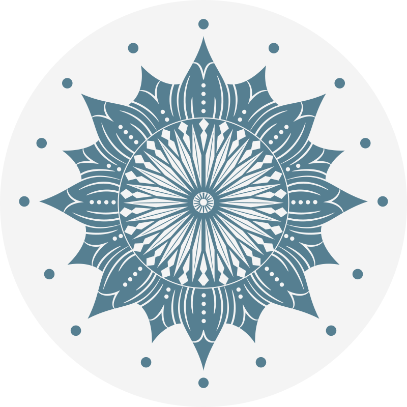 Mandala vinyl rug intricate floral design - TenStickers