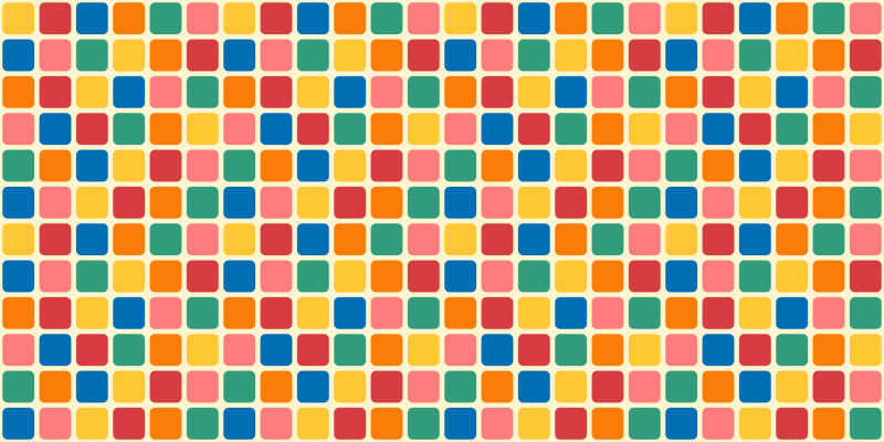 Colorful Mosaic Squares geometric vinyl rug - TenStickers