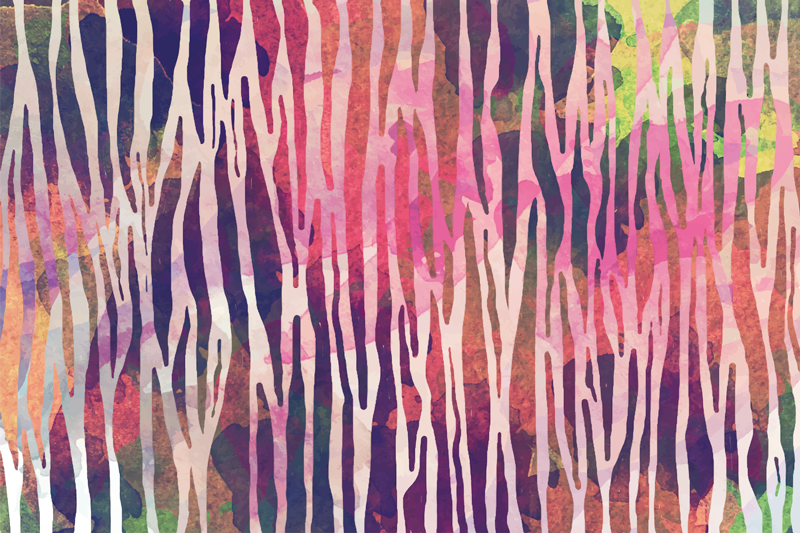 Abstract Zebra Texture animal print vinyl rug - TenStickers