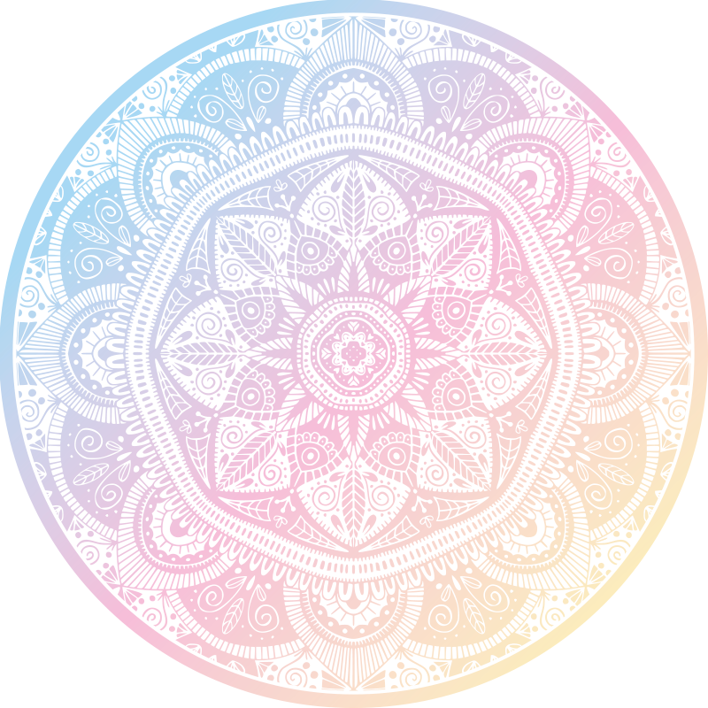 Gradient Mandala mandala vinyl rug - TenStickers
