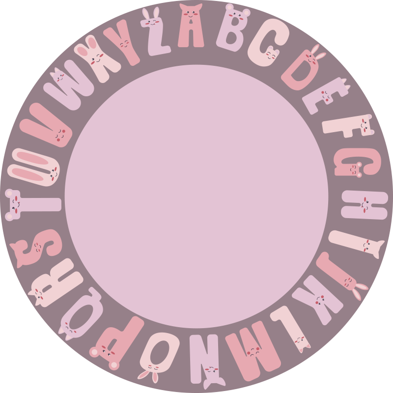 Alphabet Educational Circle alphabet vinyl rug - TenStickers