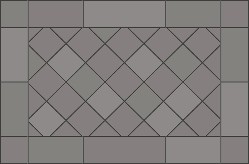 Tiled Geometrics tile vinyl rug - TenStickers