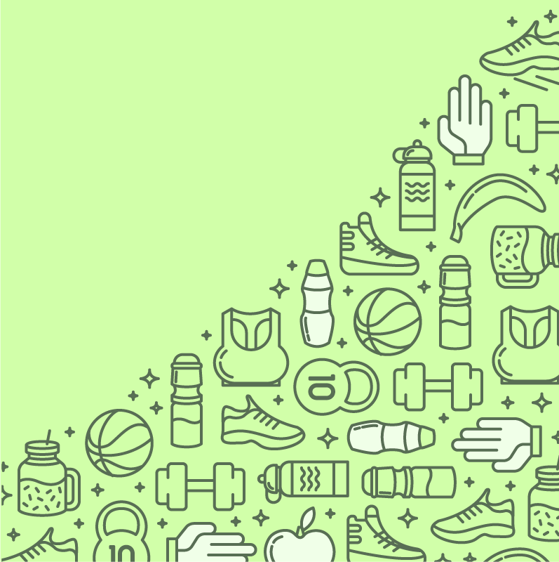 Fitness Paraphernalia kids vinyl rug - TenStickers