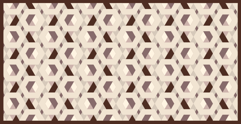 Beige hexagons geometric rugs - TenStickers