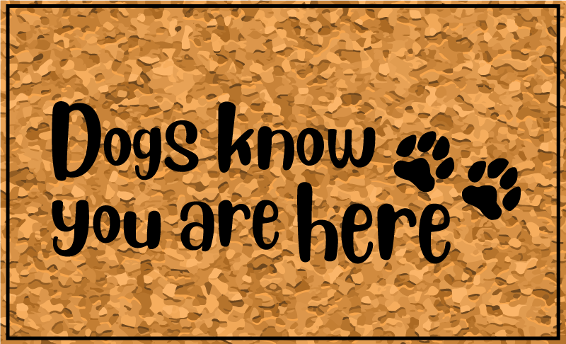 Dogs Welcome Visitors custom rug - TenStickers