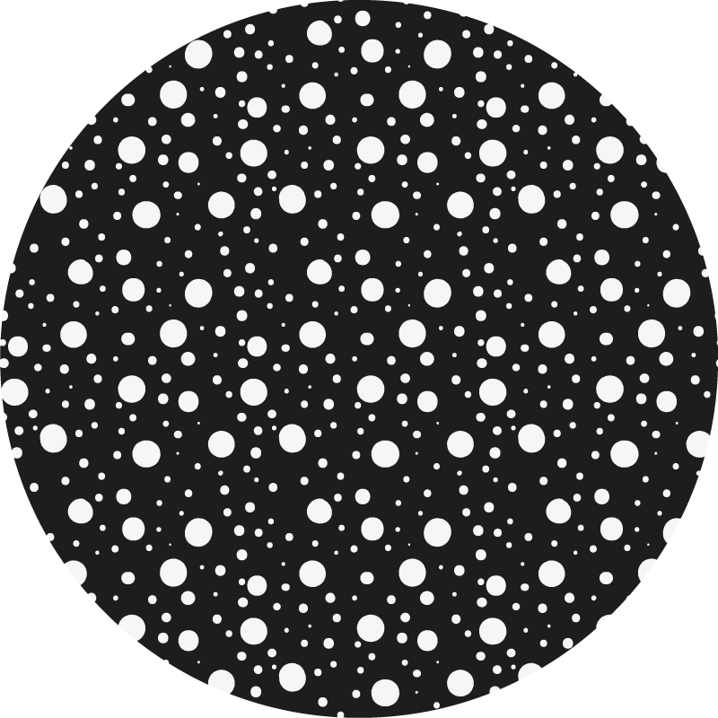Kids with small and big dots nordic vinyl rug - TenStickers