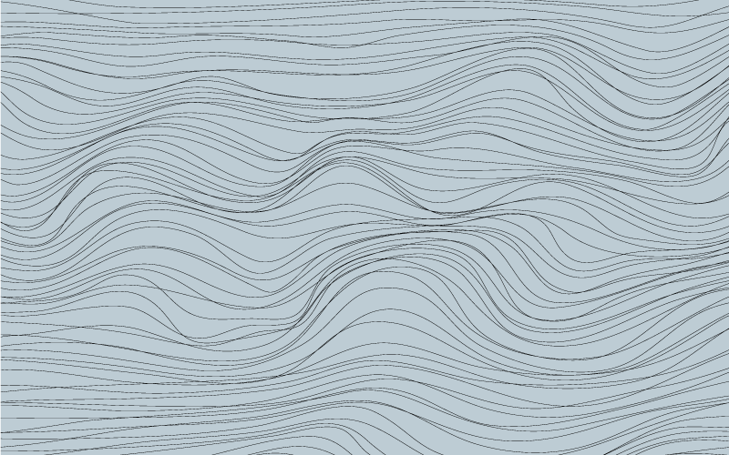Wavy blue patterns living room vinyl rug - TenStickers