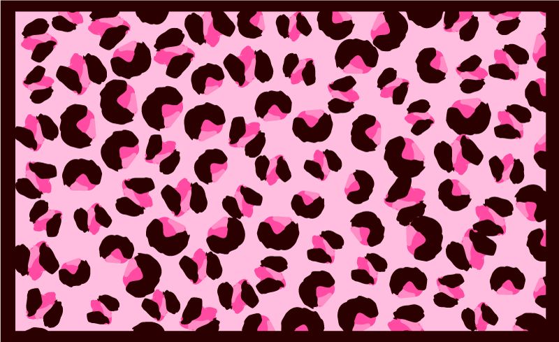Pink Leopard Pattern animal print vinyl rug - TenStickers