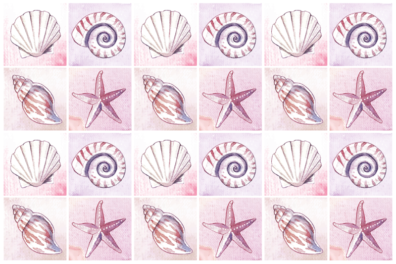 Seashell concept design living room vinyl rug - TenStickers