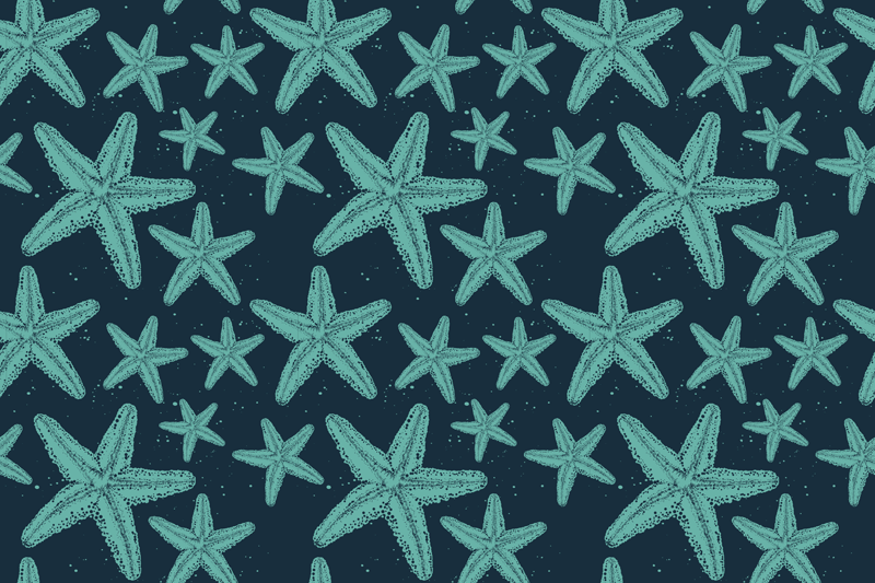 Starfish bluetones bathroom flooring - TenStickers