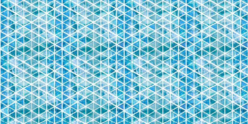 Blue triangle pattern geometric vinyl rug - TenStickers