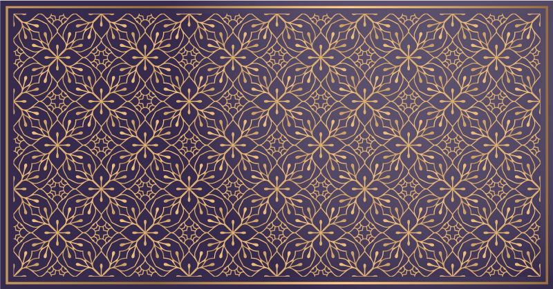 Graceful Botanical Idea floral vinyl rug - TenStickers