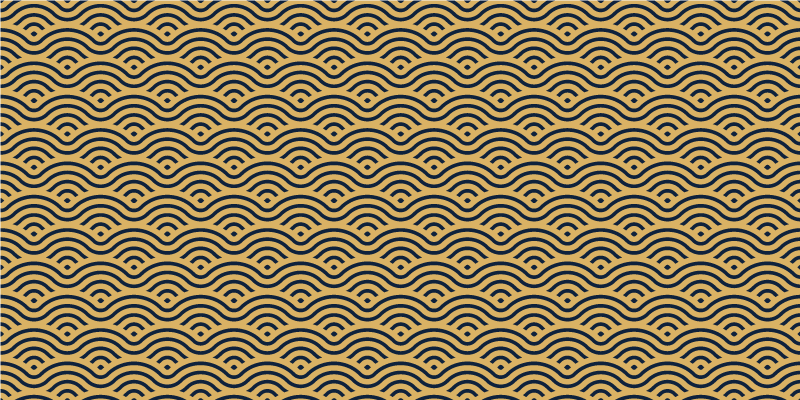 Wavy Patterned Look geometric vinyl rug - TenStickers
