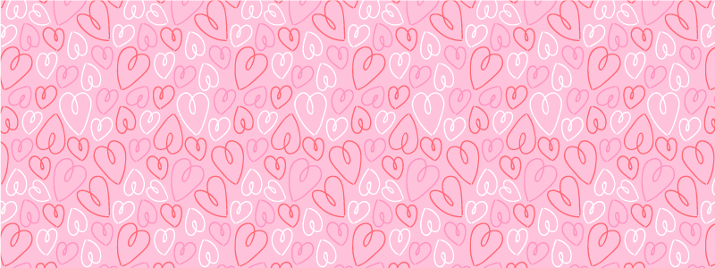 Pink Heart Pattern bedroom vinyl rug - TenStickers