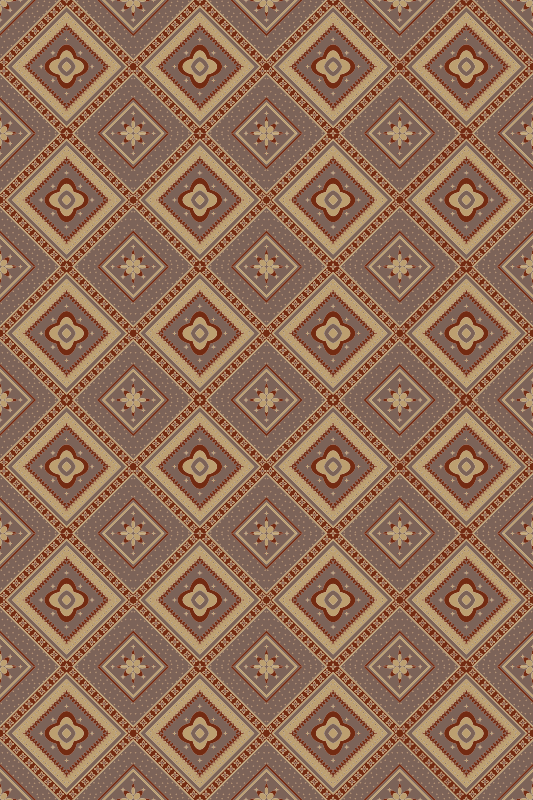 Brown pattern mosaic floor tiles - TenStickers