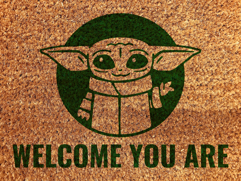 Welcome you are quote entrance hall vinyl rug - TenStickers