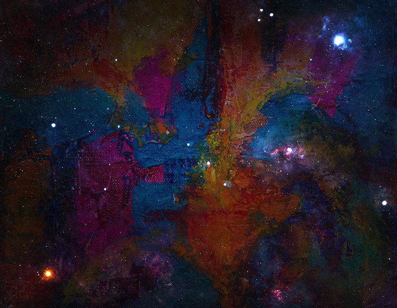 Cosmic Space Design star vinyl rug - TenStickers