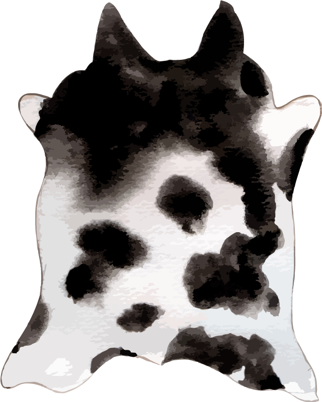 Animal print vinyl rug inspired by cowhide design - TenStickers