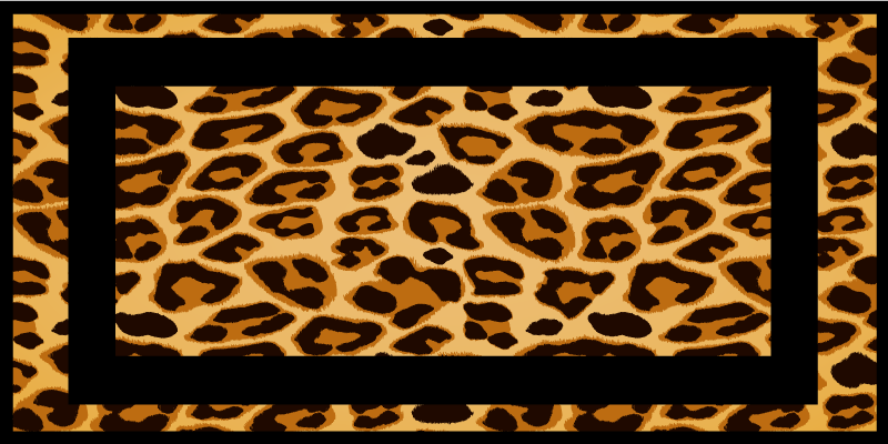 Rectangle leopard skin animal print vinyl rug - TenStickers