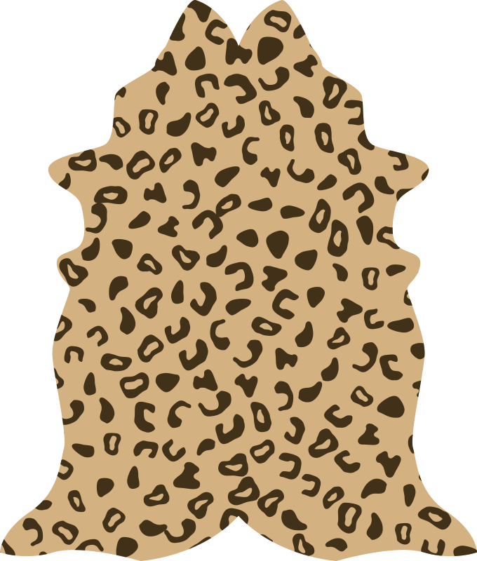 Leopard form pattern animal print vinyl rug - TenStickers