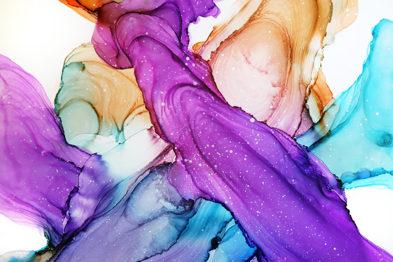 Bathroom vinyl rug abstract fluid swirls - TenStickers