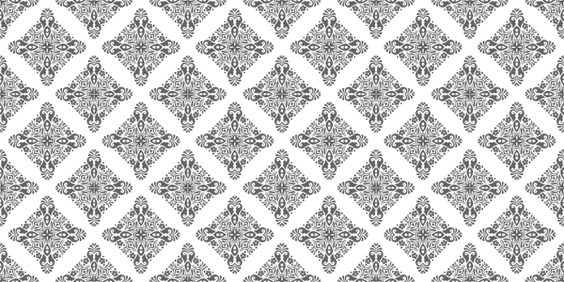 Sophisticated Diamond Motif mosaic vinyl rug - TenStickers