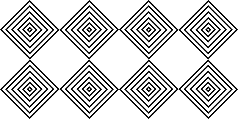 Concentric squares geometric vinyl rug - TenStickers
