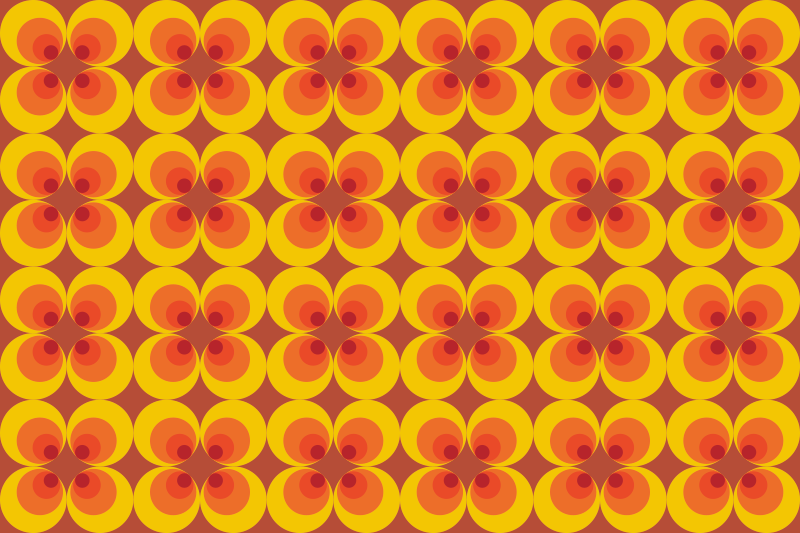 Floral Shapes tile vinyl rug - TenStickers