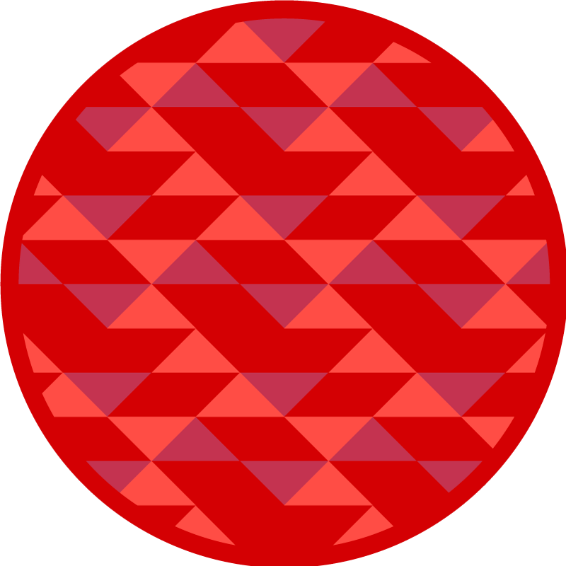 RED TRIANGLE PATTERN geometric vinyl rug - TenStickers