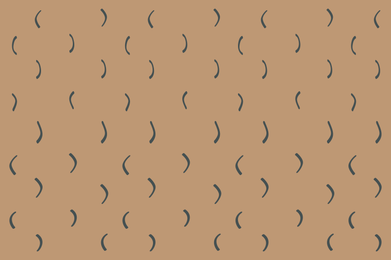 Curved brown pattern minimal vinyl rug - TenStickers