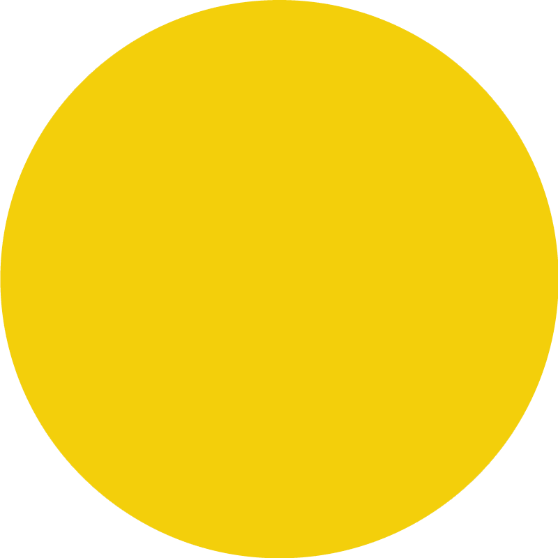 Bright Yellow circular vinyl rug - TenStickers