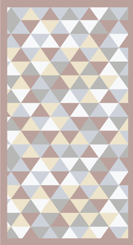 Triangular Color Palette geometric vinyl rug - TenStickers