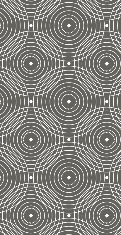 Circular Patterned Stripes geometric vinyl rug - TenStickers