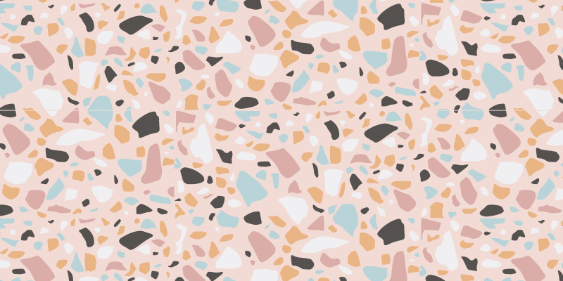 Terrazzo Patterned Shades marble vinyl rug - TenStickers