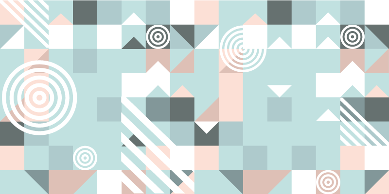 Nordic geometric pastel tones vinyl rug - TenStickers